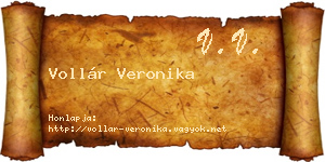 Vollár Veronika névjegykártya